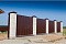 Колпак на столб двойной 390х390мм 0,5 Quarzit с пленкой RAL 8017 шоколад
